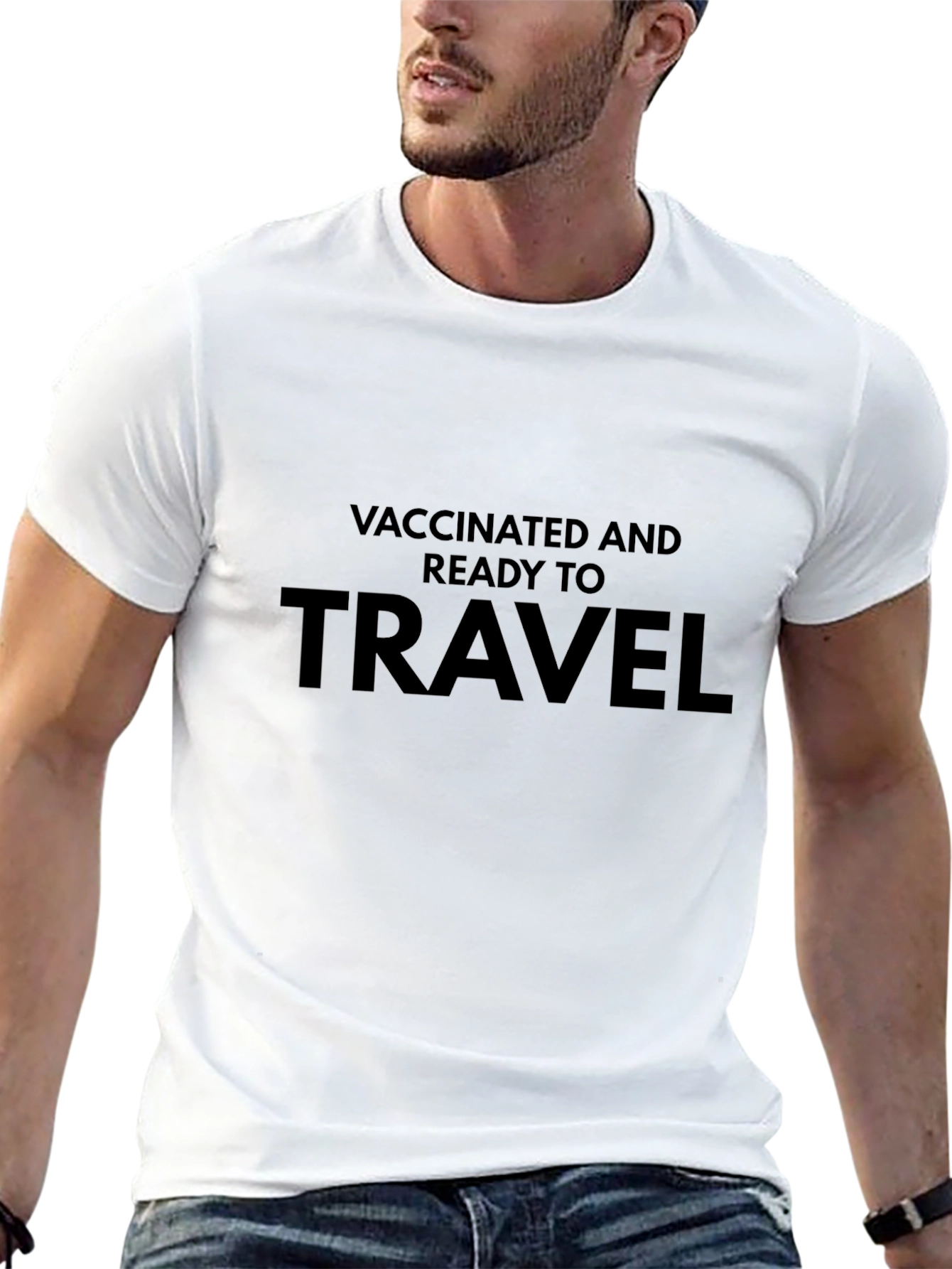 Vaccinated & Ready To Travel Black T-Shirt