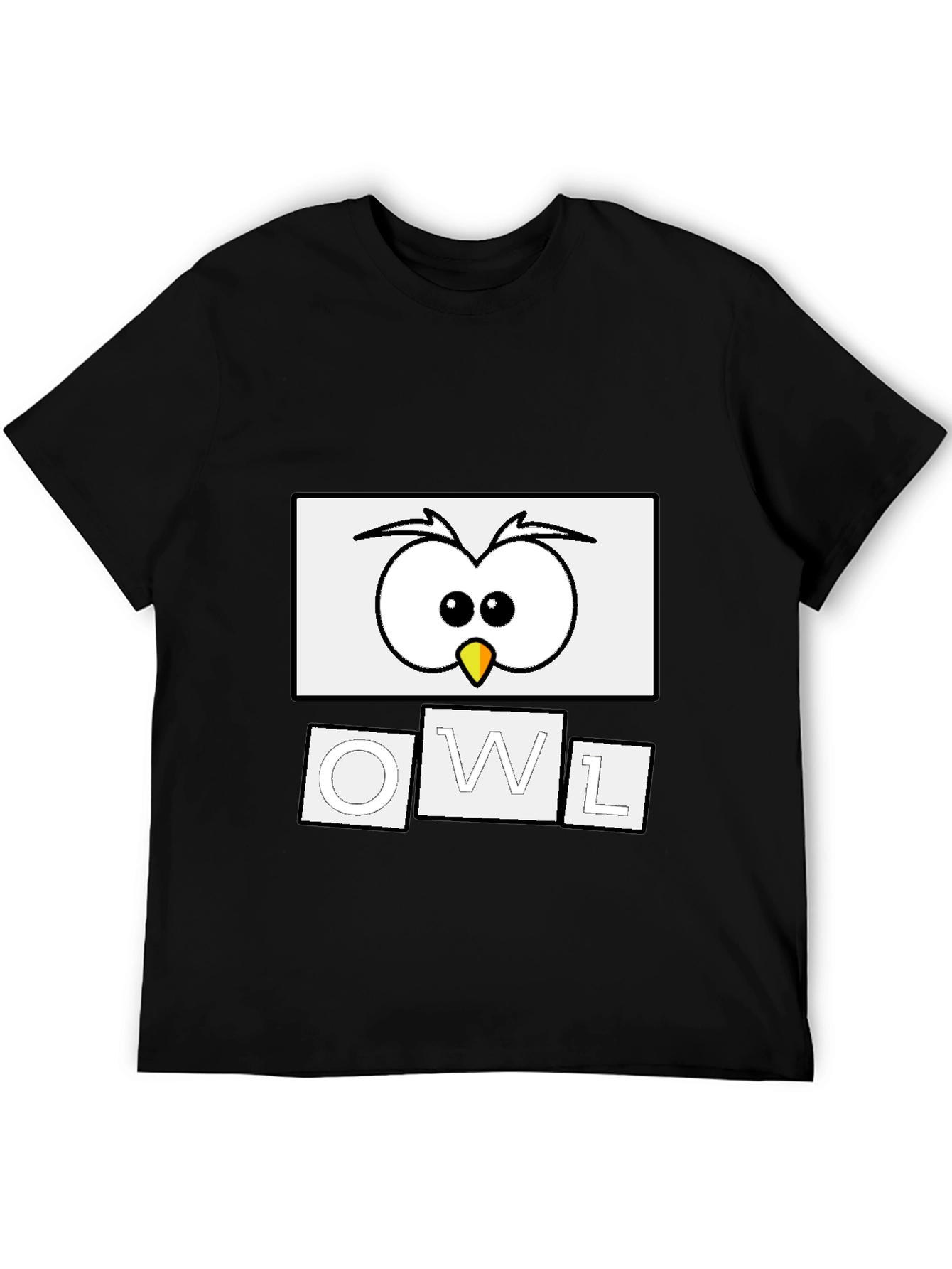 Cool Owl Graphic Tee - Black Cotton Blend Shirt