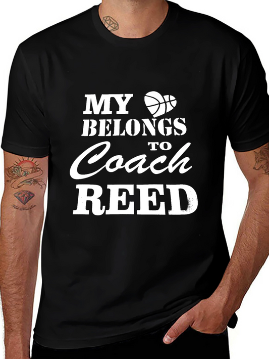 Basketball Coach Shirt: My Heart Belongs to Coach Reed