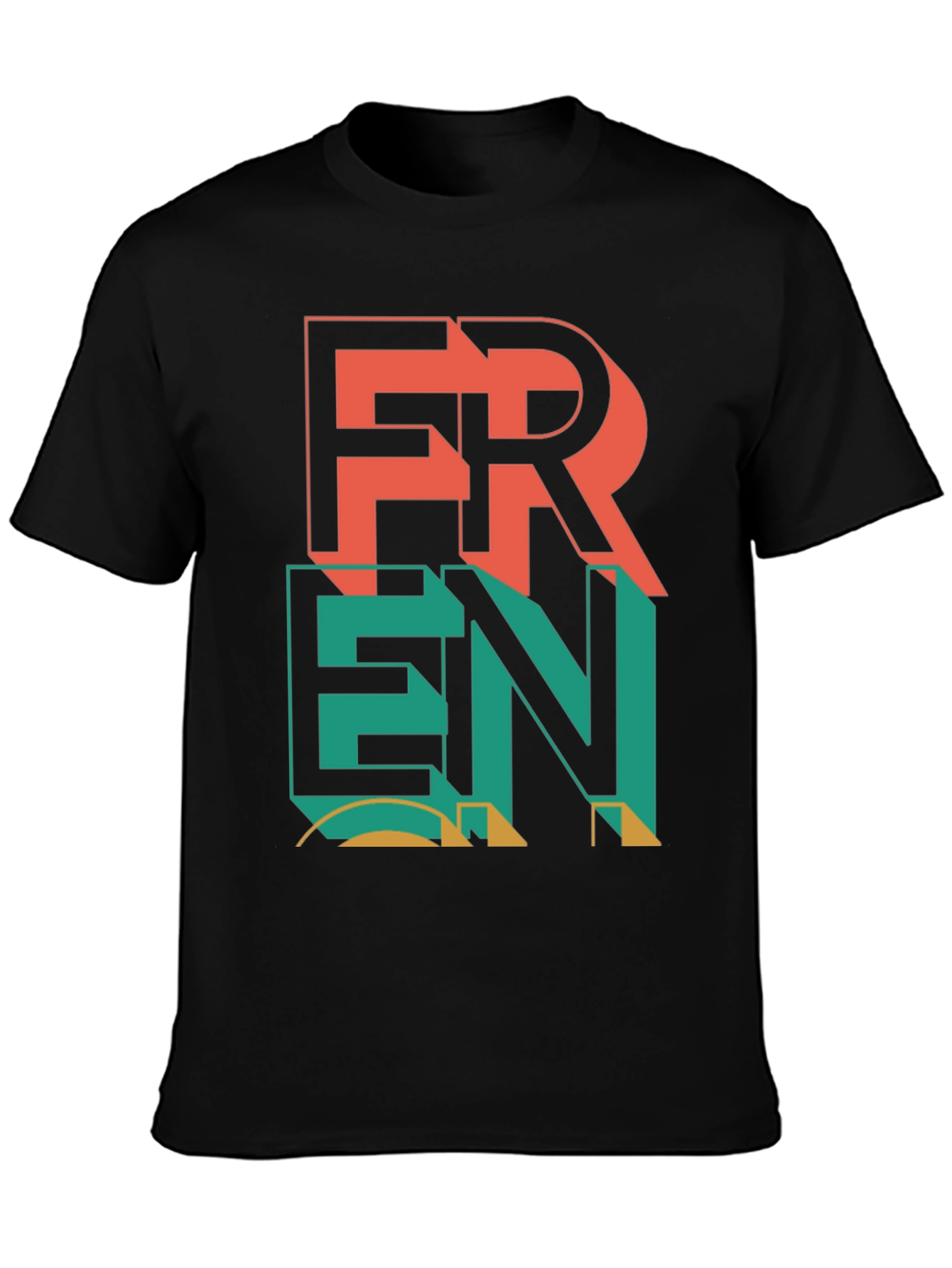 Trendy Graphic Tee - Fren Stacked Design