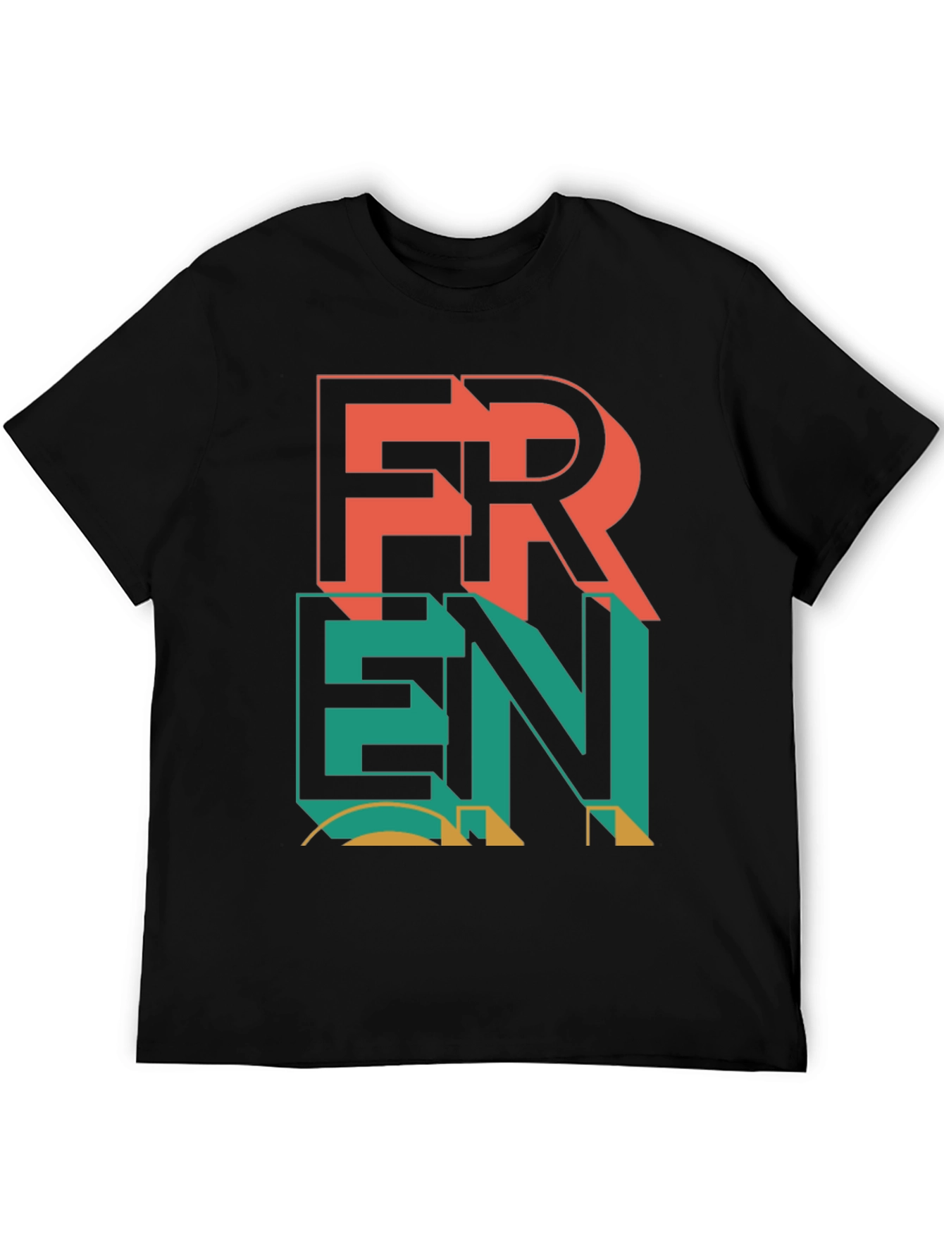 Trendy Graphic Tee - Fren Stacked Design