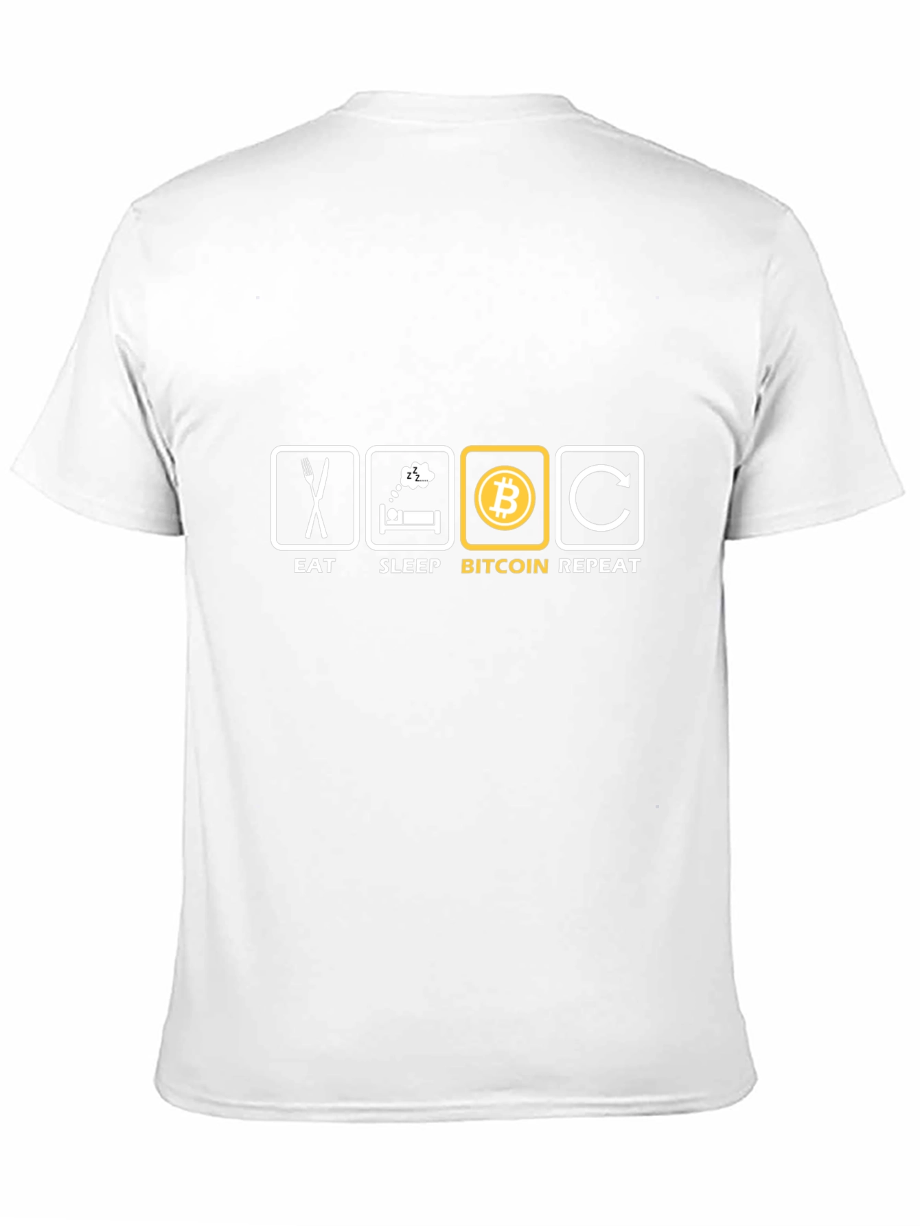Eat Sleep Bitcoin Repeat - Black T-Shirt