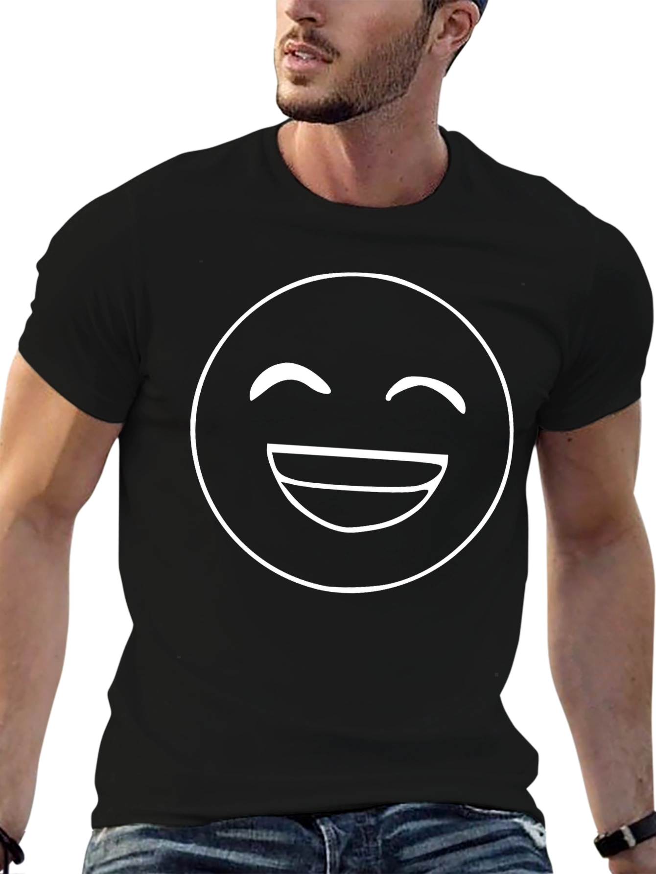 Happy Face Graphic Tee - Classic Emoji Style