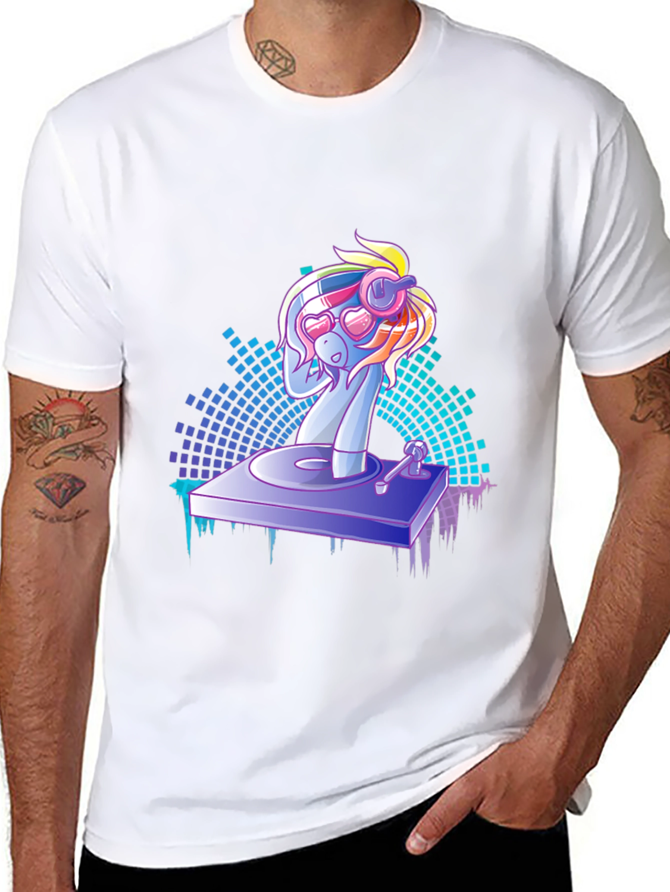 DJ Pony Graphic Tee - Party Vibes