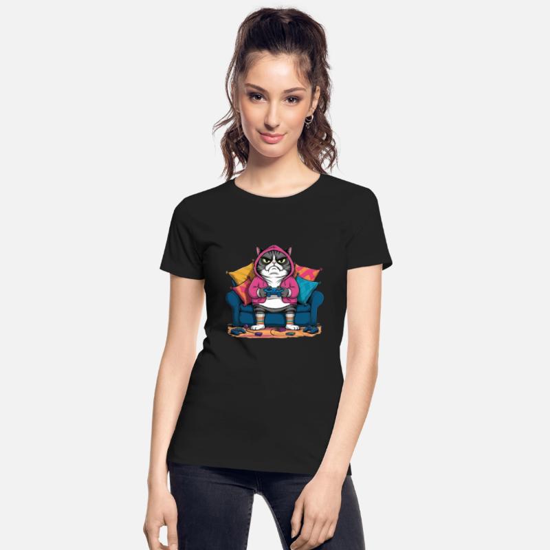 Grumpy Cat Gamer Design - Funny and Relatable Gam