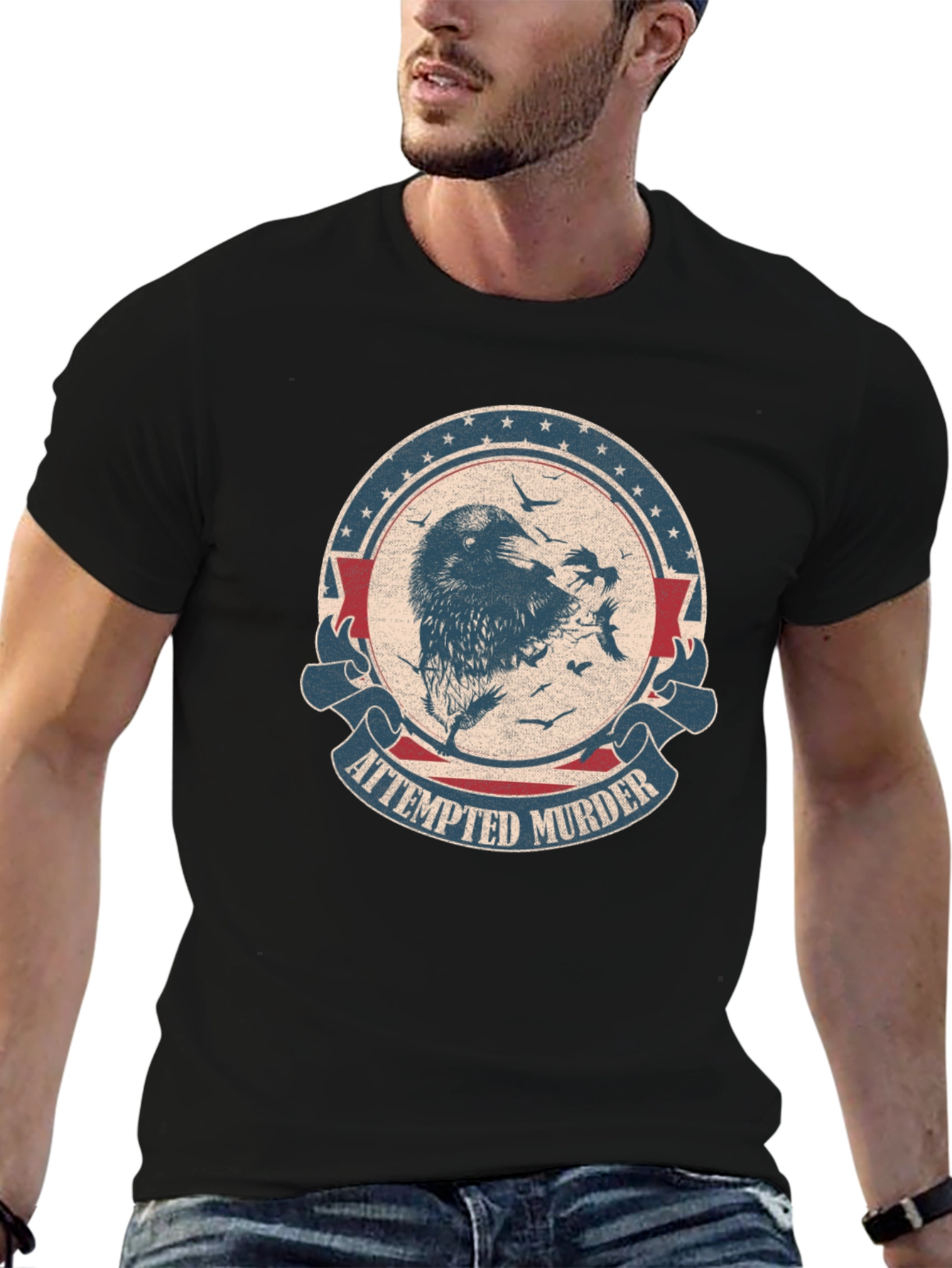 Attempted Murder Raven Graphic T-Shirt