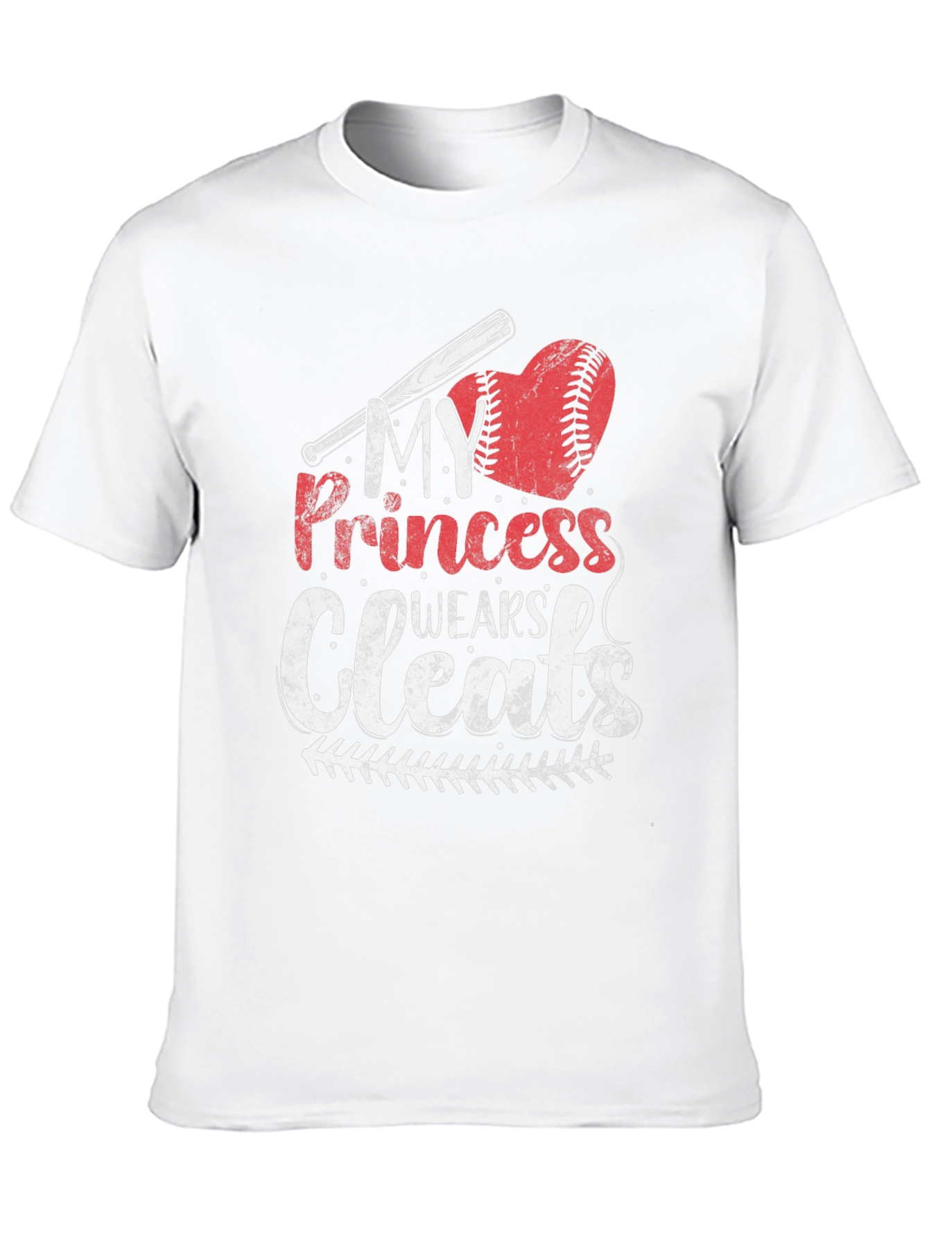 My Princess Wears Cleats Baseball Graphic Tee
