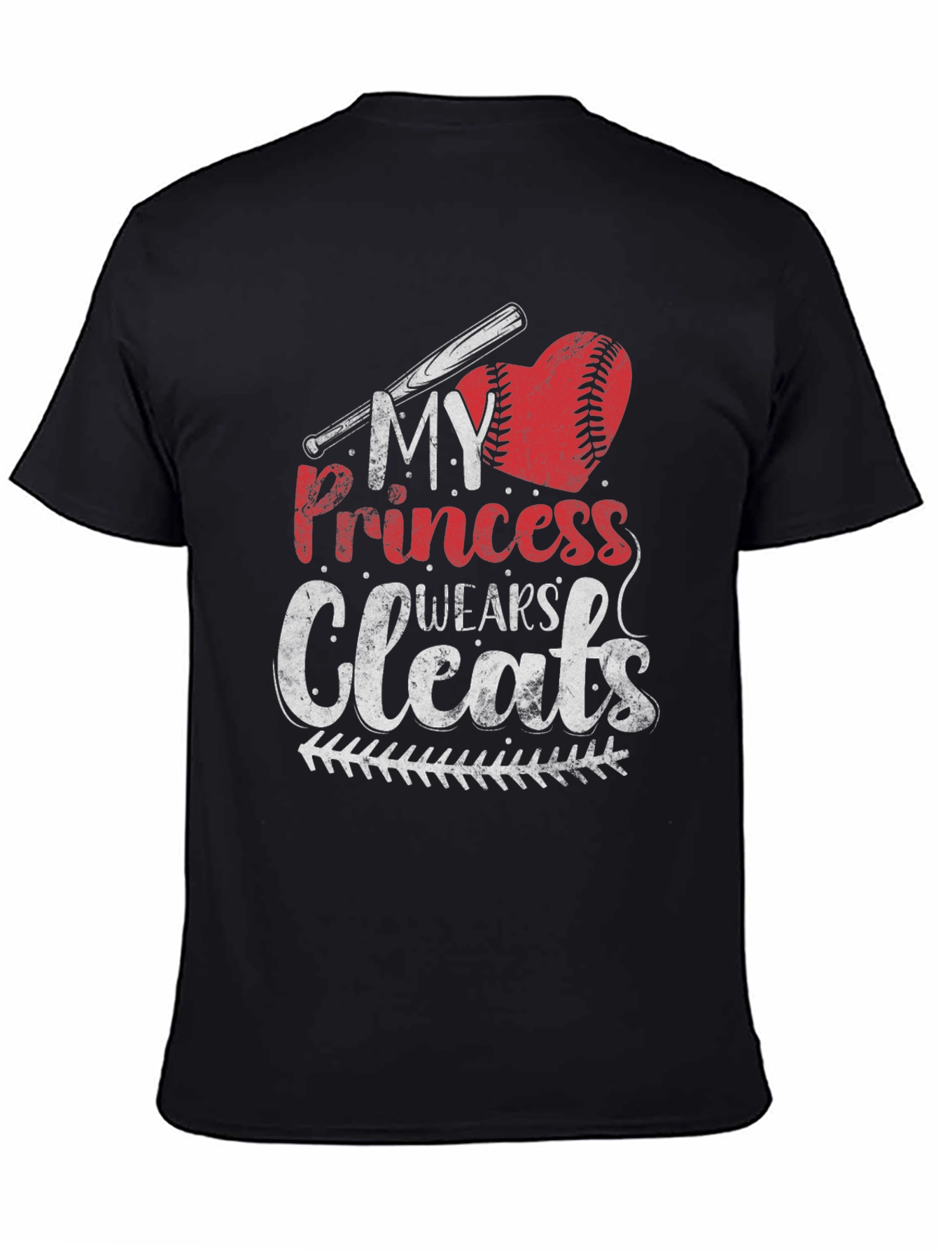 My Princess Wears Cleats Baseball Graphic Tee