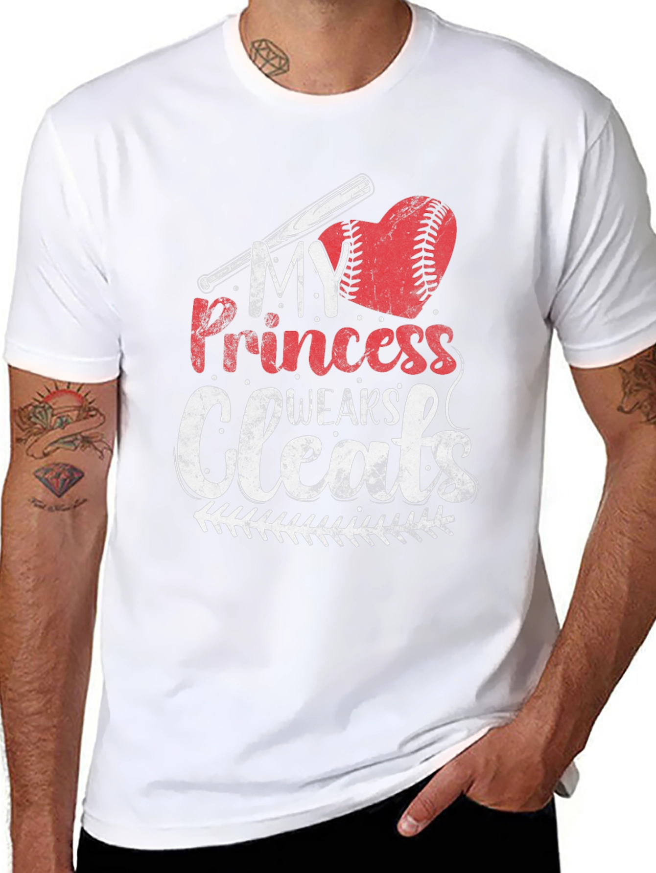 My Princess Wears Cleats Baseball Graphic Tee