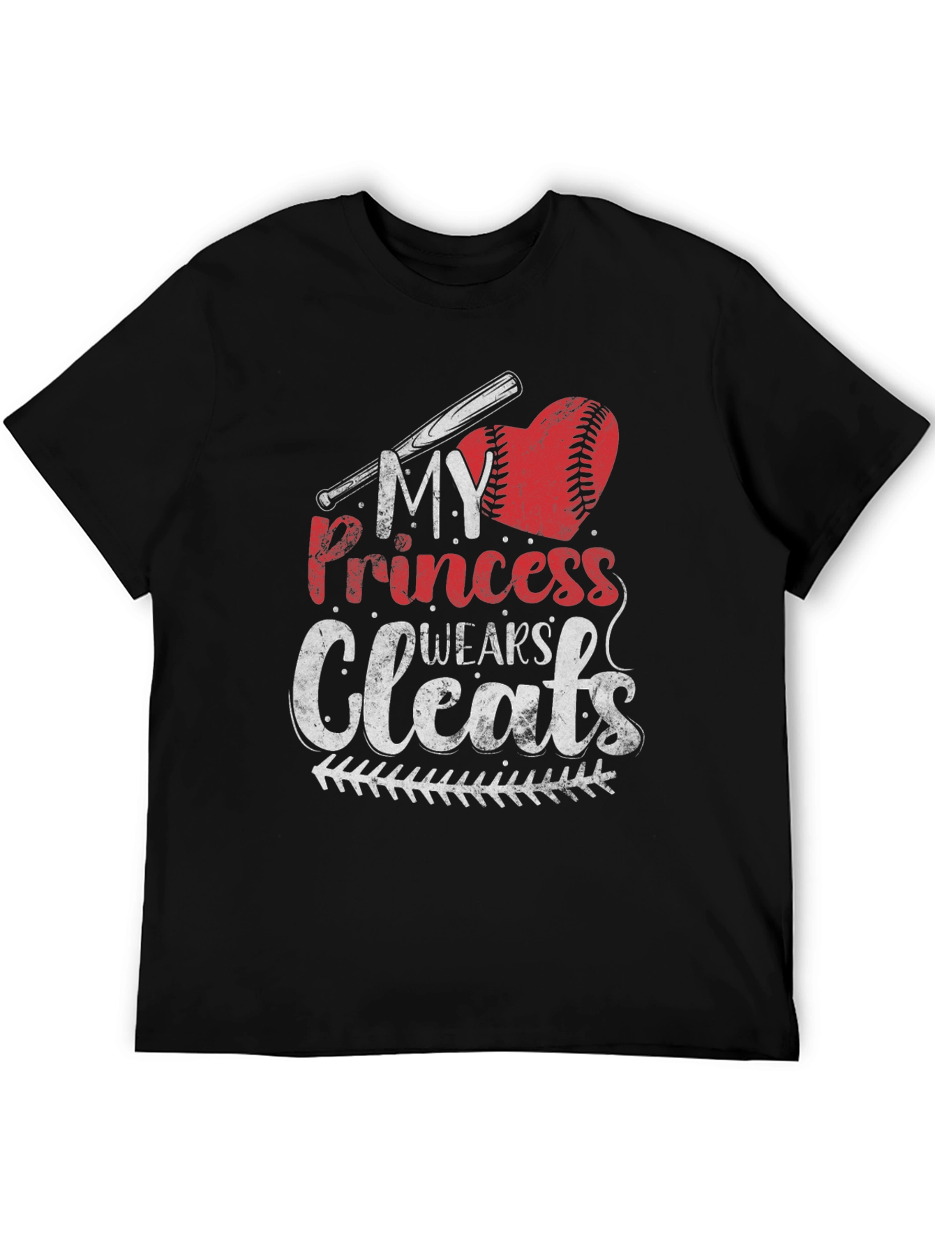 My Princess Wears Cleats Baseball Graphic Tee