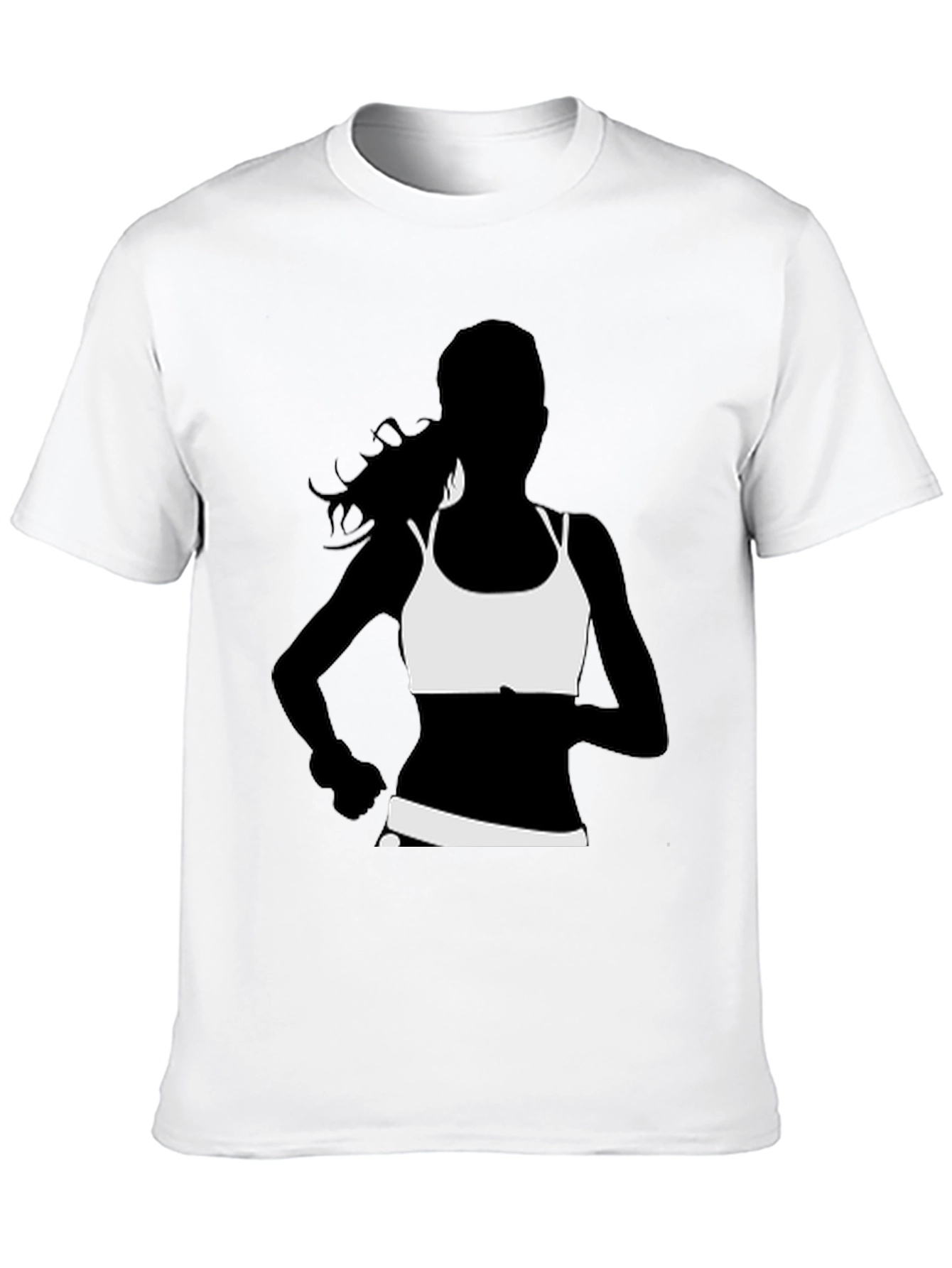 Running Woman Graphic Tee - Black