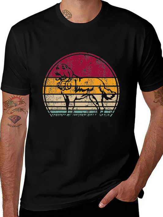 Vintage Dog Graphic Tee - Retro Style T-Shirt