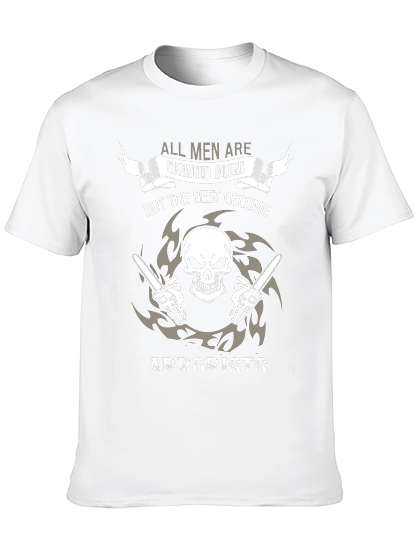 Arborist Skull Chainsaw Graphic Tee - Black