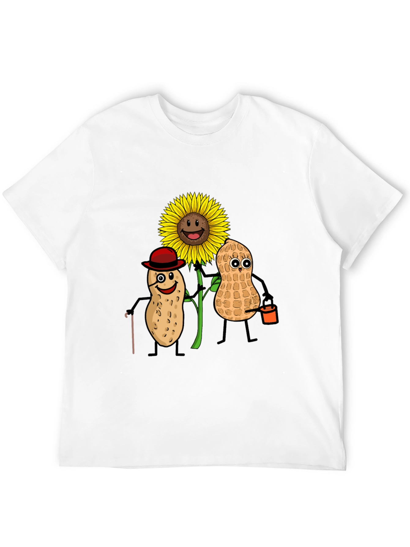 Funny Peanut Sunflower Graphic T-Shirt