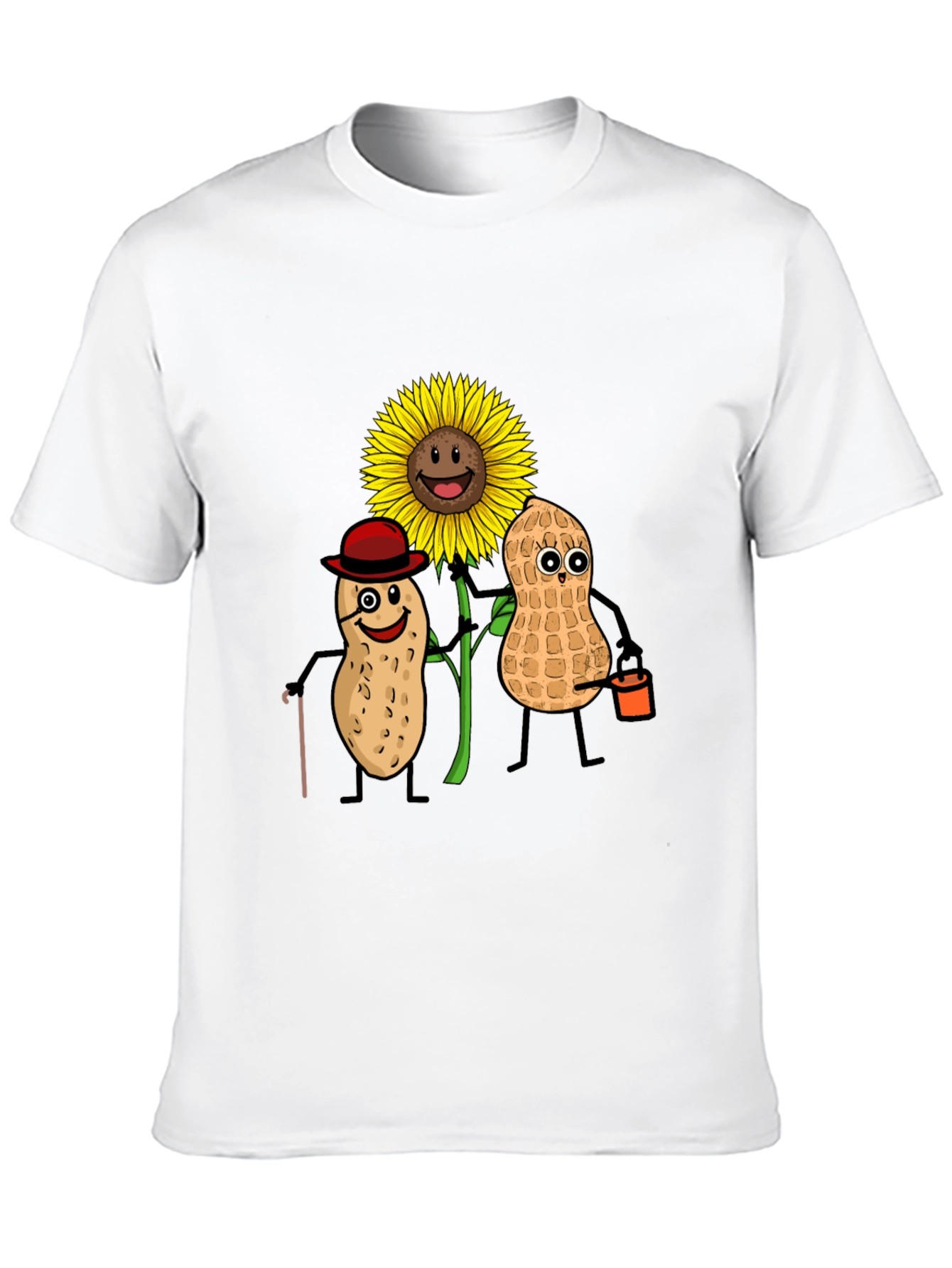 Funny Peanut Sunflower Graphic T-Shirt