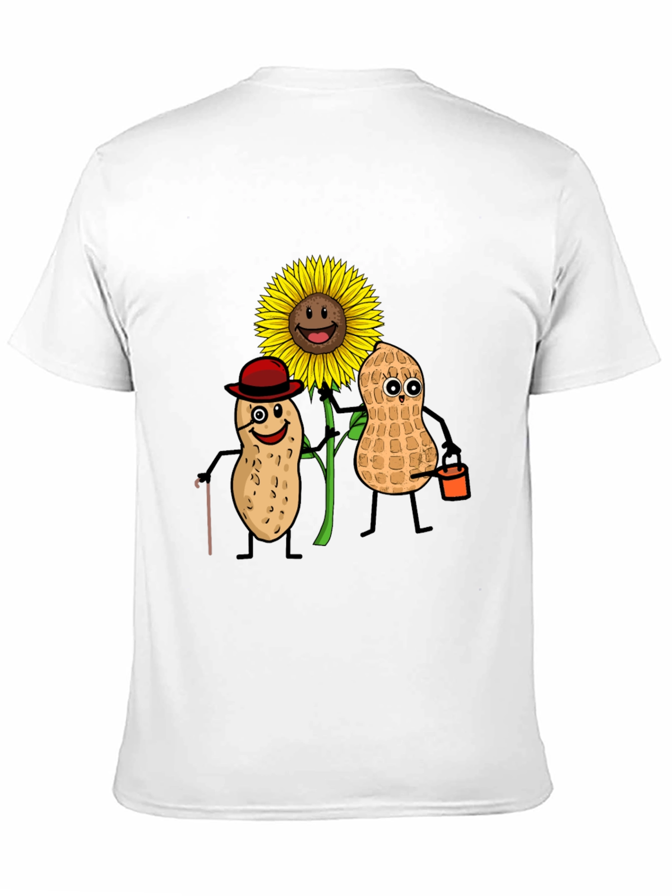 Funny Peanut Sunflower Graphic T-Shirt