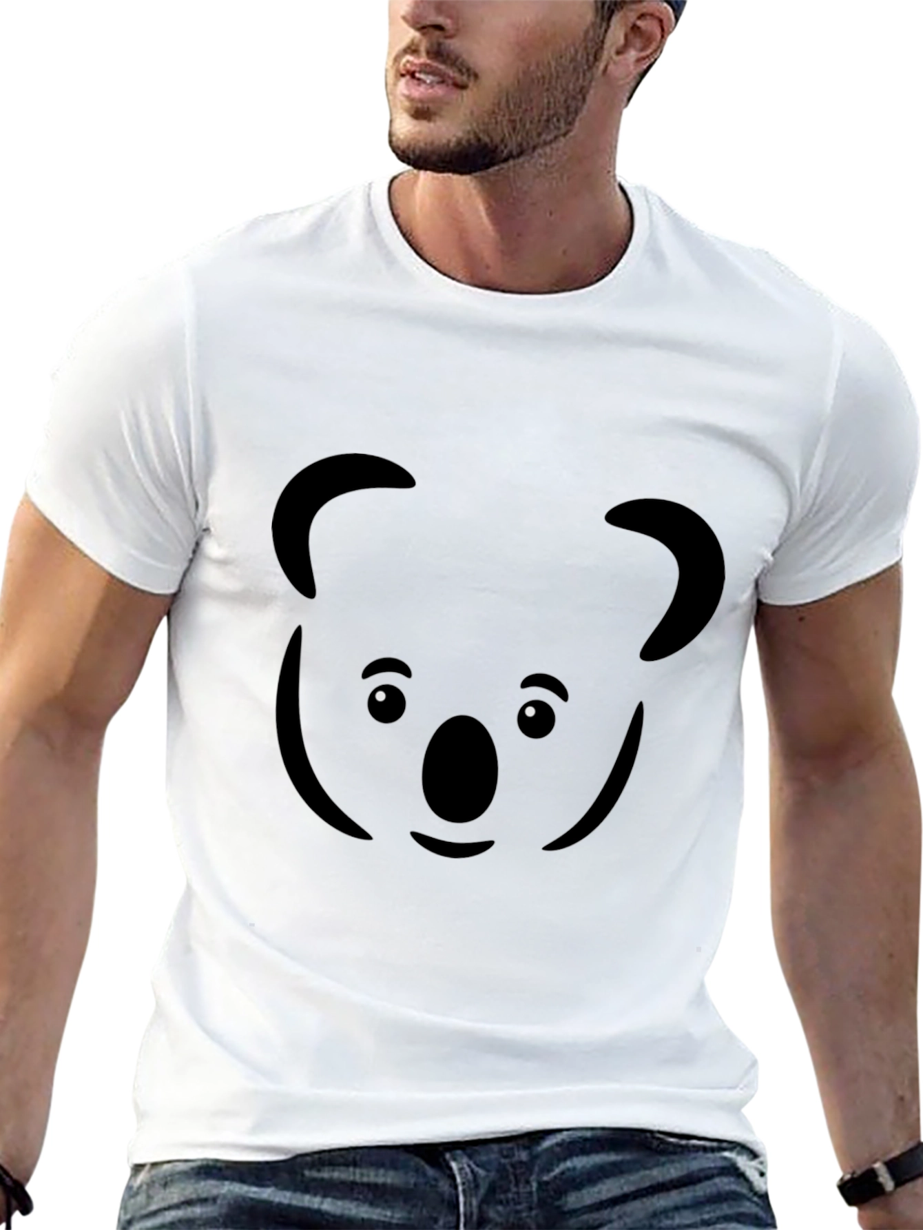 Black Koala Graphic Tee - Unisex Soft Cotton