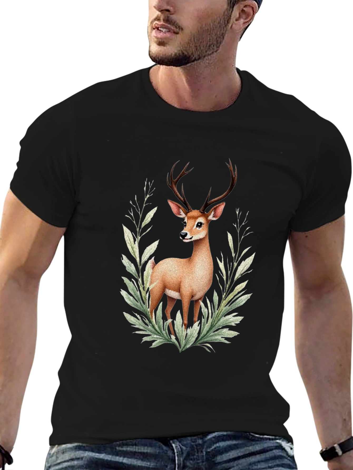 Deer Graphic Tee - Nature Inspired Style