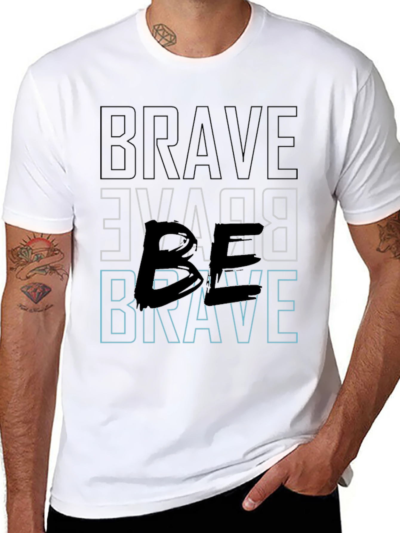 Brave Graphic Tee - Bold Black Print