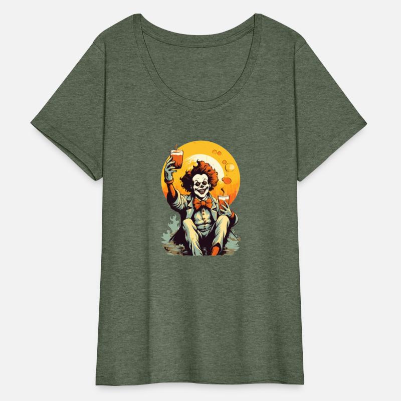 Halloween Creepy Clown Drinking