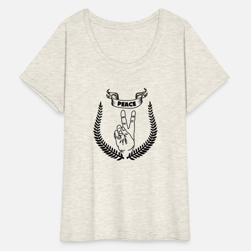 Hand gesture peace in laurel wreath