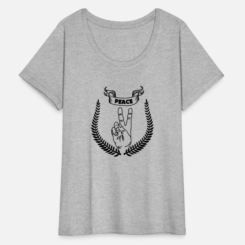 Hand gesture peace in laurel wreath