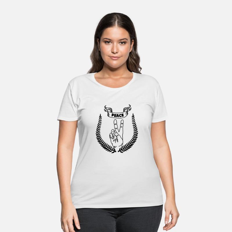 Hand gesture peace in laurel wreath