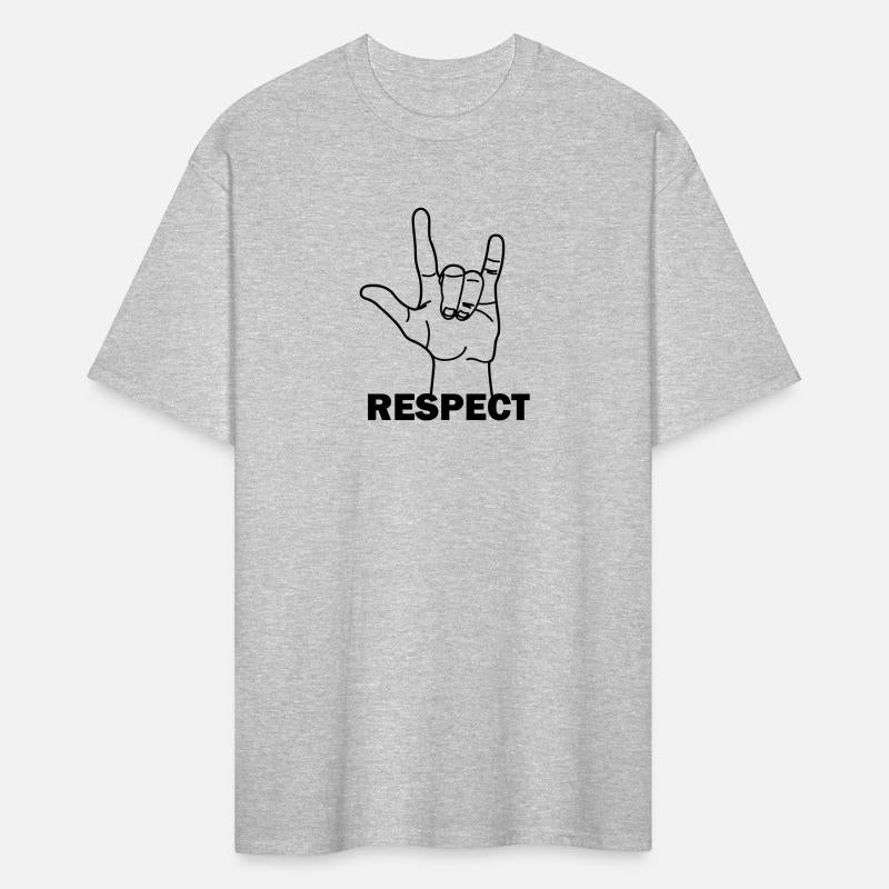 Hand gesture respect with text RESPECT