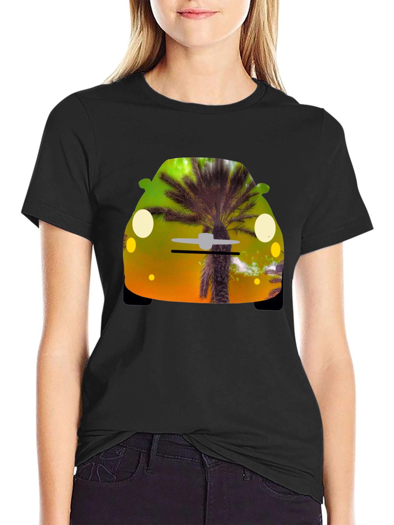Tropical Car Graphic T-Shirt