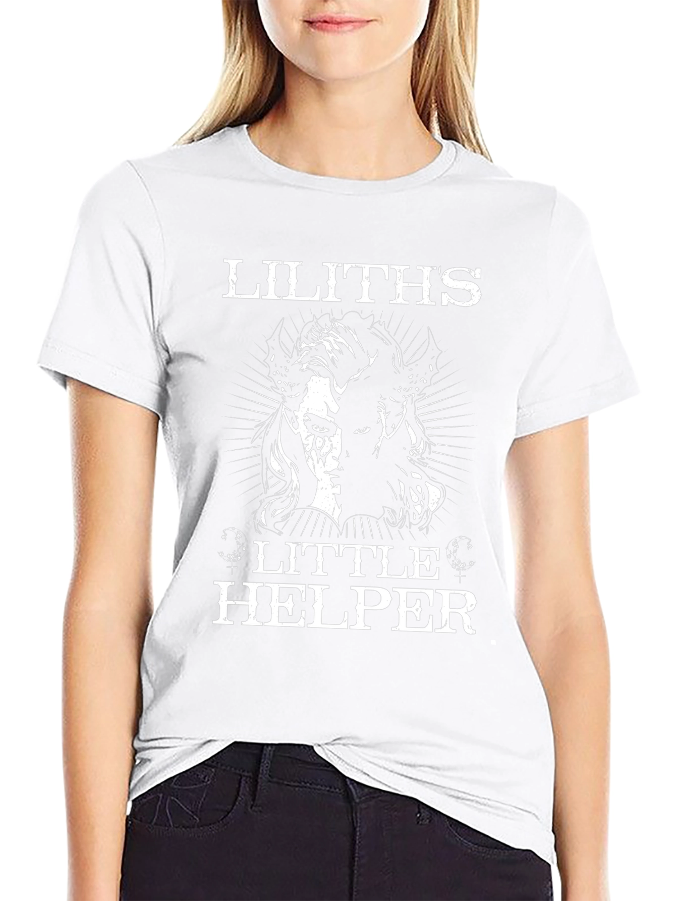 Liliths Little Helper Black Graphic Tee
