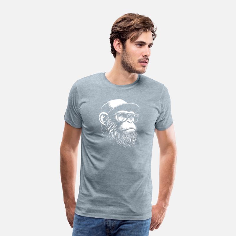hipster monkey with glasses and cap