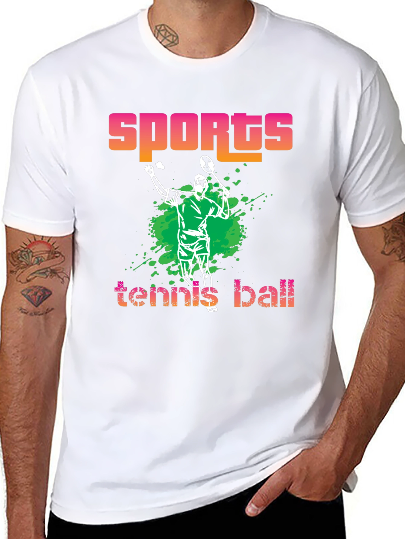 Sports Tennis Ball Graphic T-Shirt