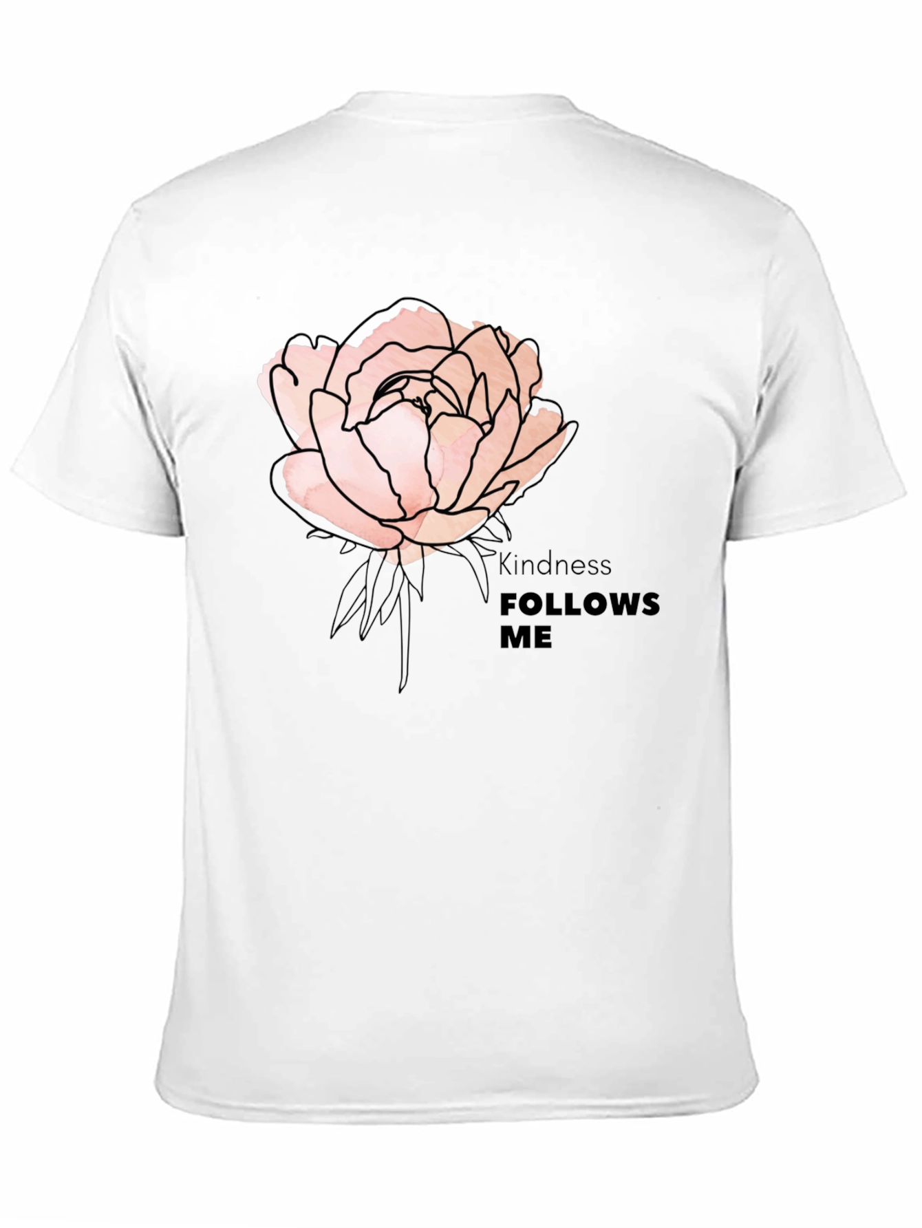 Kindness Follows Me Rose Graphic T-Shirt