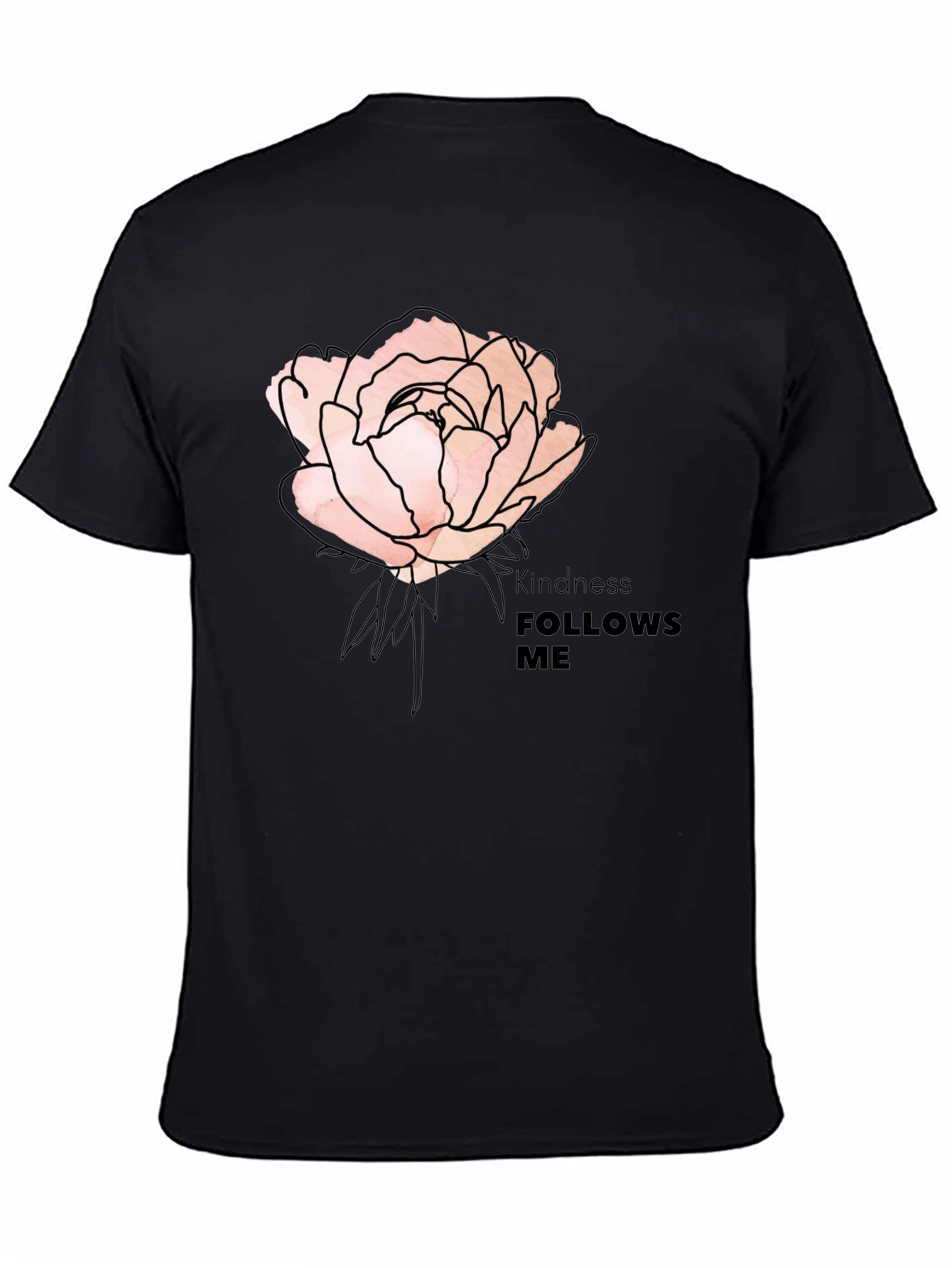 Kindness Follows Me Rose Graphic T-Shirt