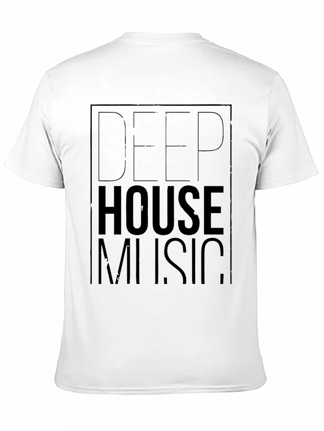 Deep House Music Graphic Tee - Stylish Black T-Shirt