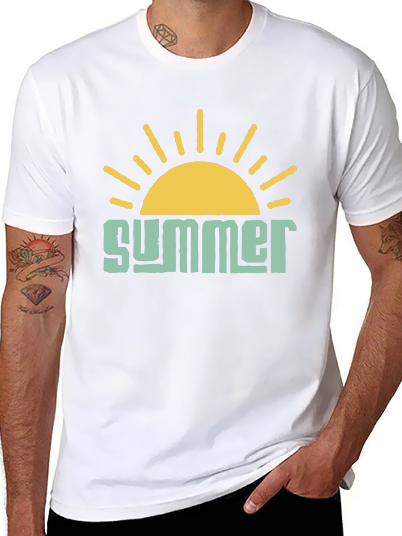 Summer Sun Graphic T-Shirt - Black
