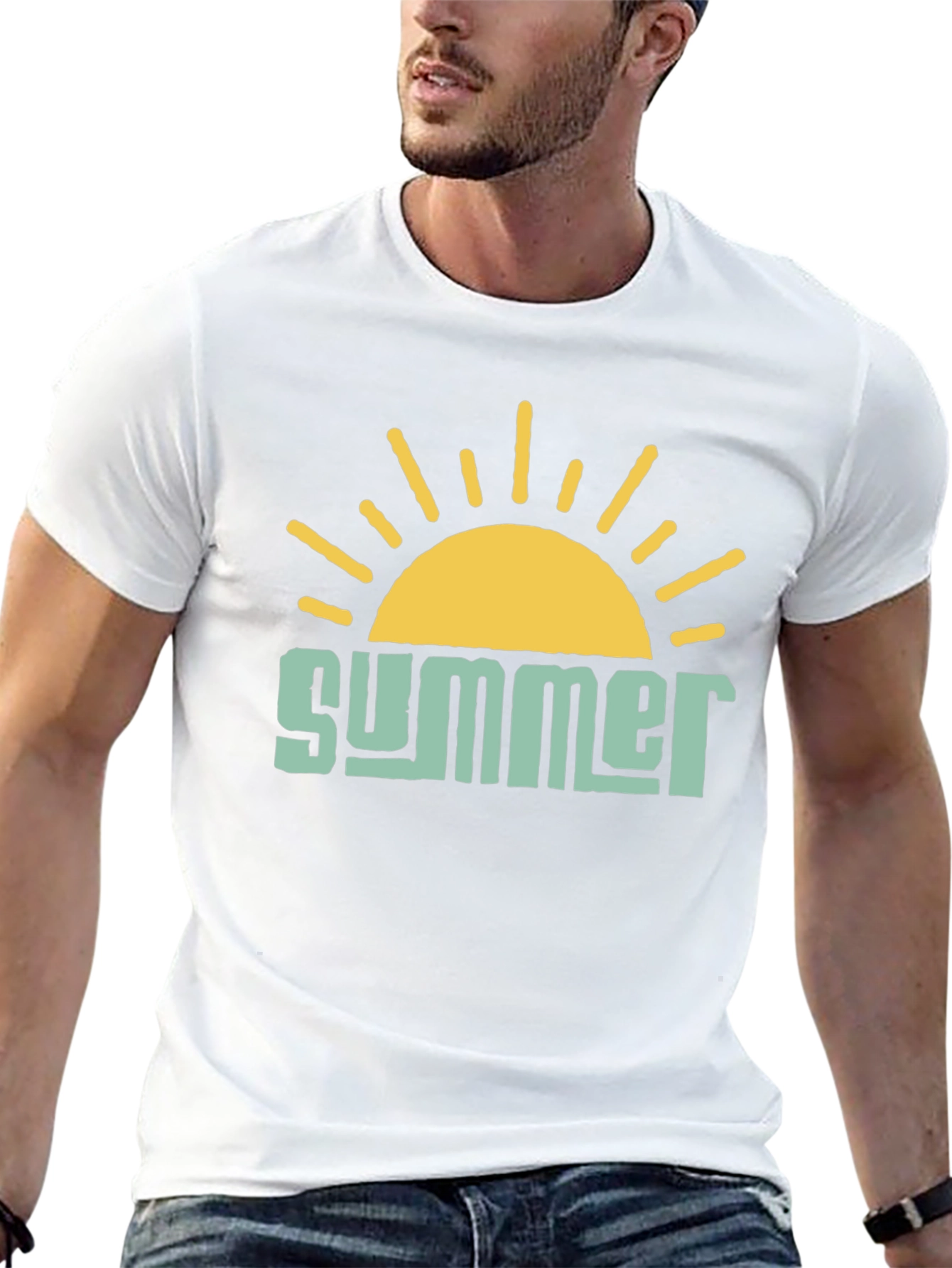 Summer Sun Graphic T-Shirt - Black