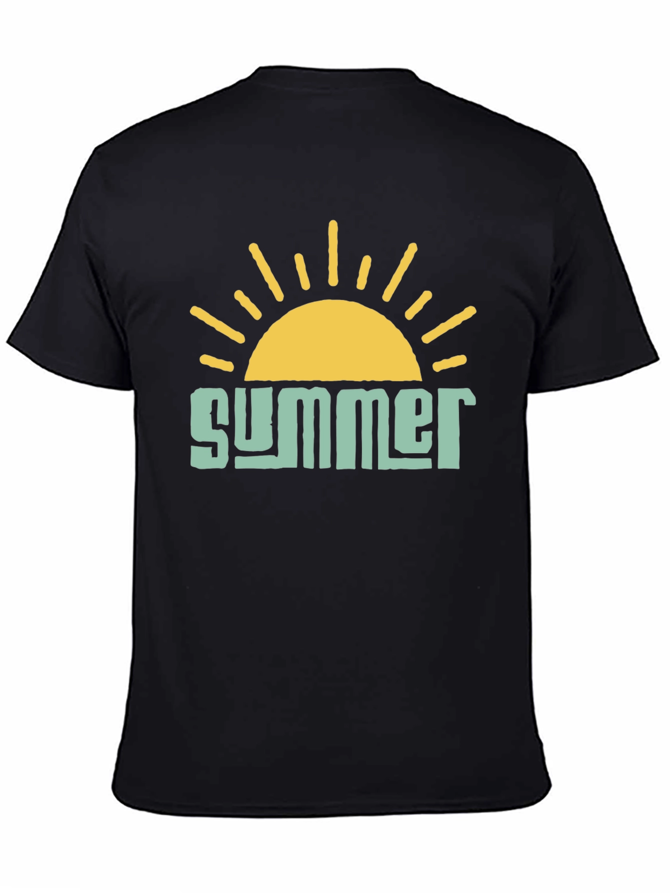 Summer Sun Graphic T-Shirt - Black