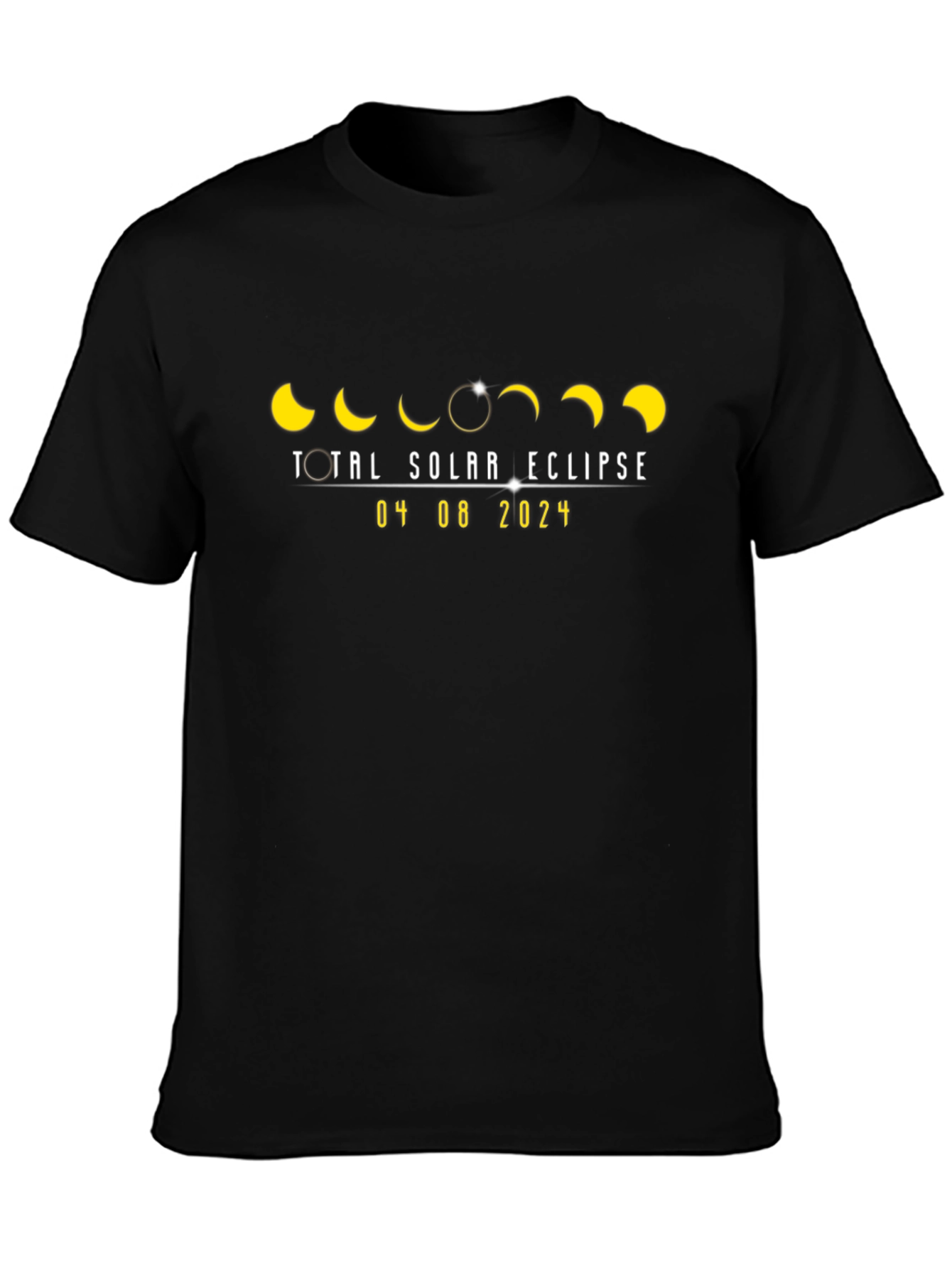 Total Solar Eclipse 2024 Black T-Shirt