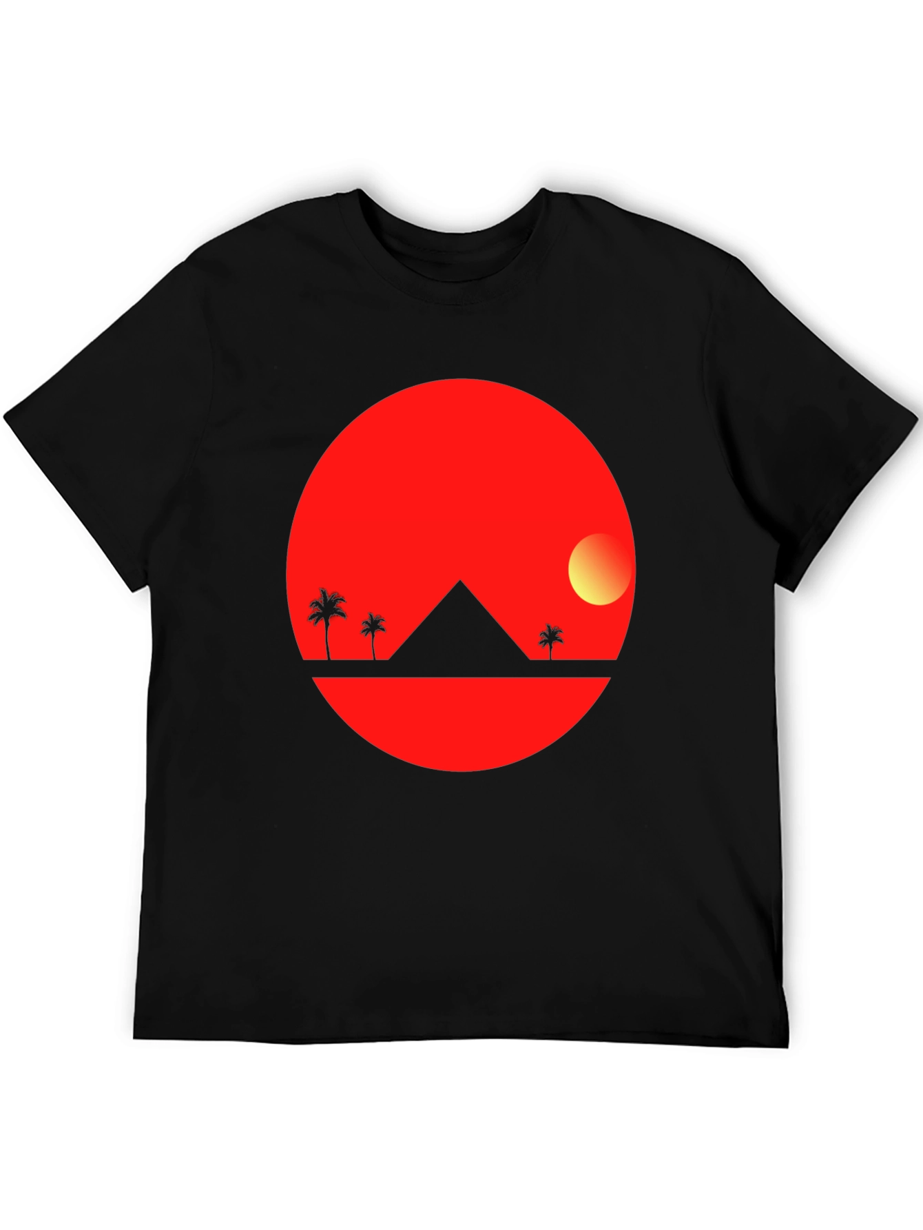 Sunset Pyramid Black T-Shirt