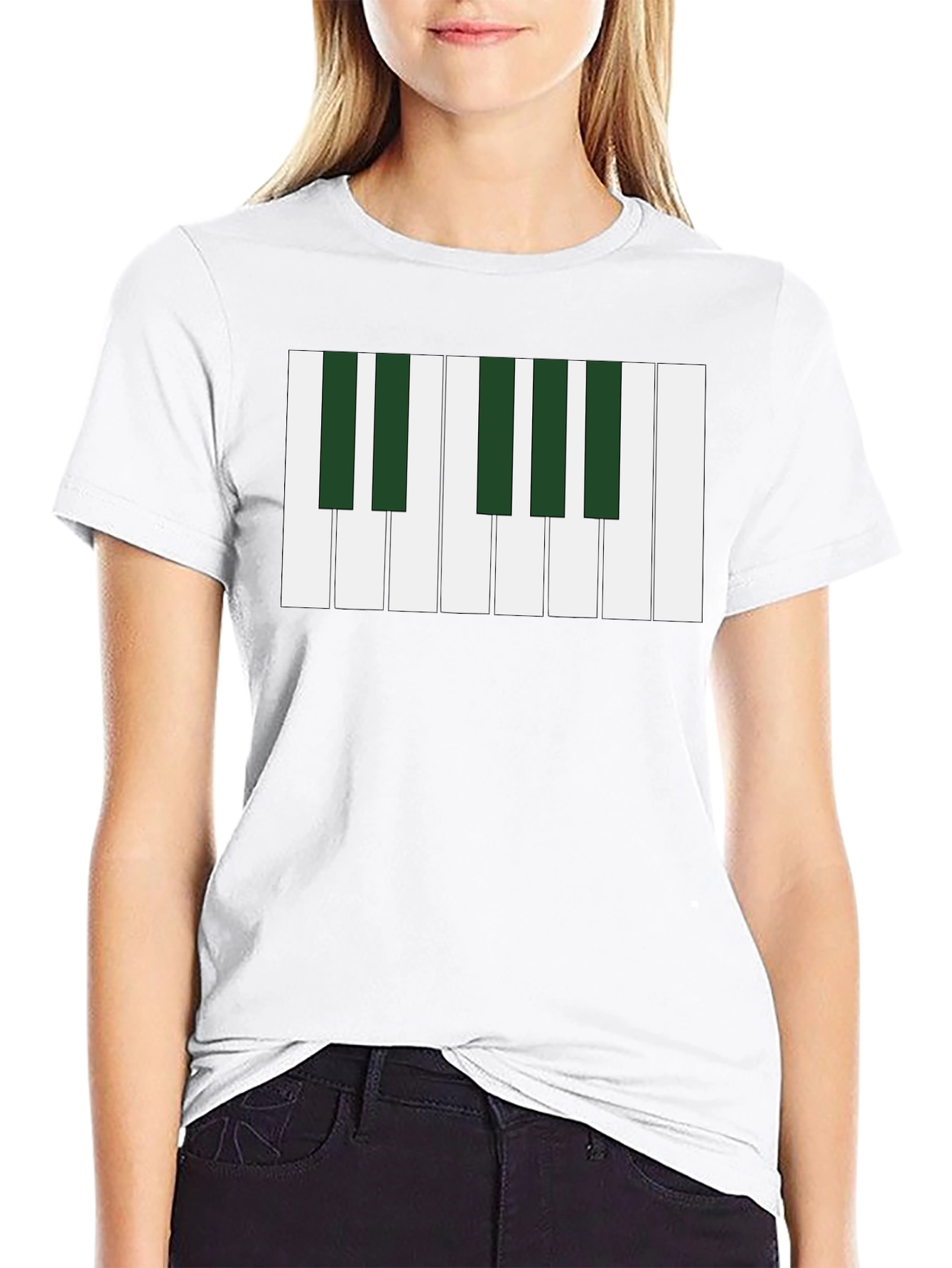 Piano Keys Graphic Tee - Musical Style