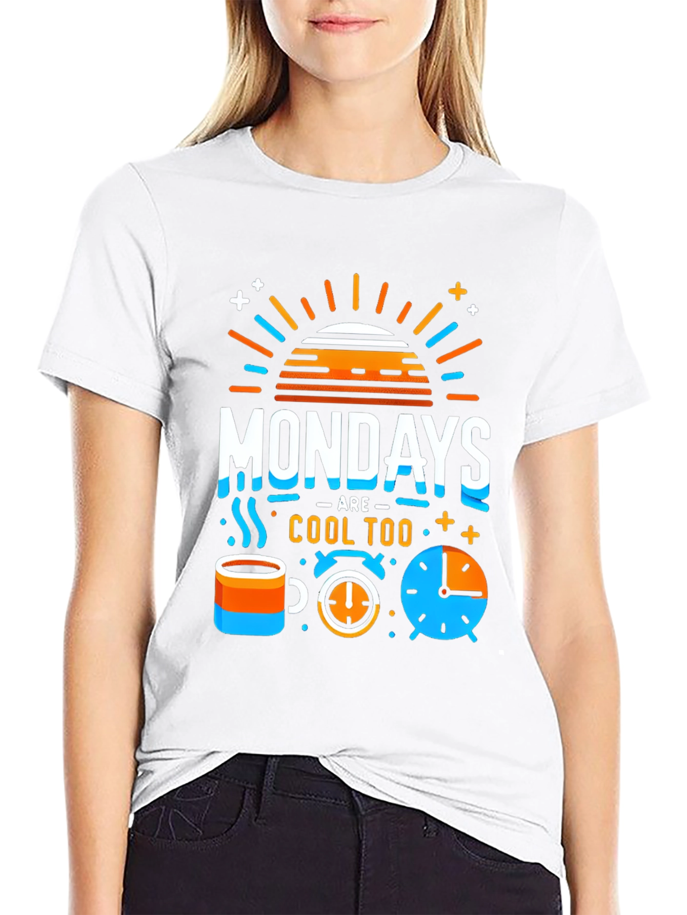 Mondays Are Cool Tee - Fun Graphic Print T-Shirt