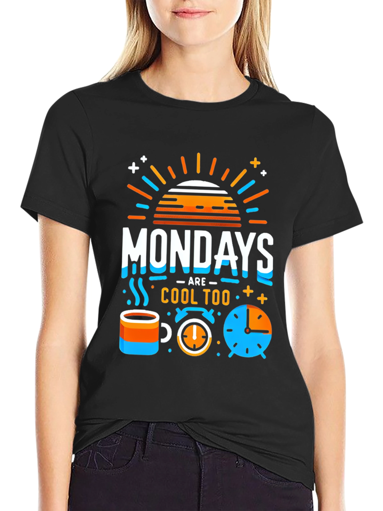 Mondays Are Cool Tee - Fun Graphic Print T-Shirt
