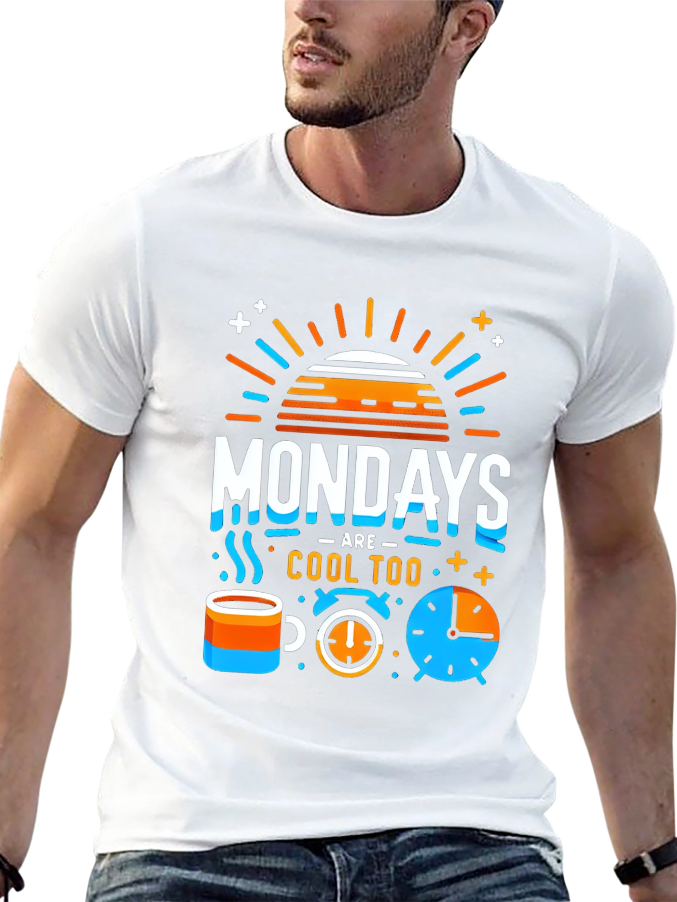 Mondays Are Cool Tee - Fun Graphic Print T-Shirt
