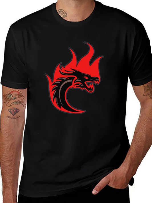Dragon Fire Graphic T-Shirt - Black