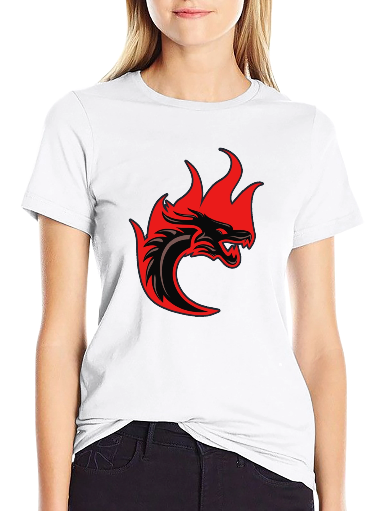 Dragon Fire Graphic T-Shirt - Black