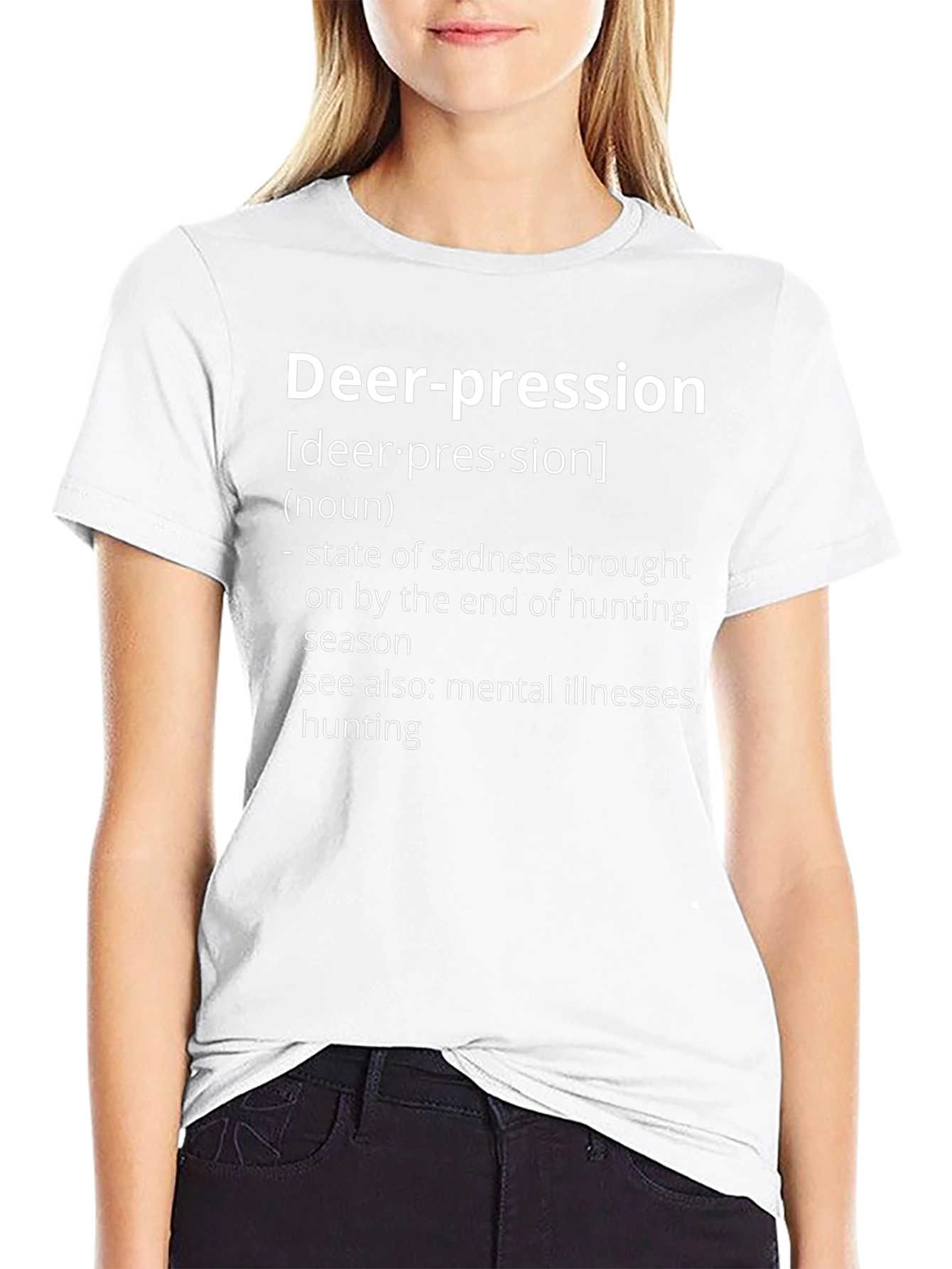 Deer-pression Black Graphic T-Shirt