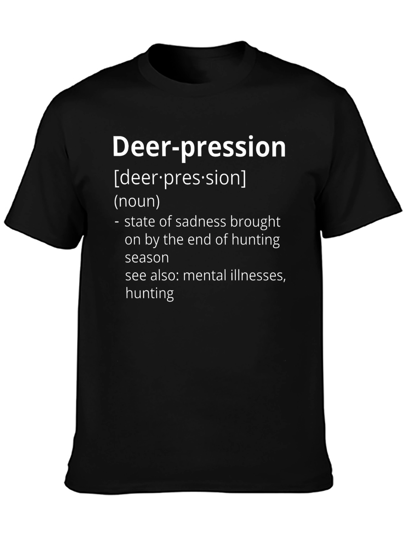 Deer-pression Black Graphic T-Shirt