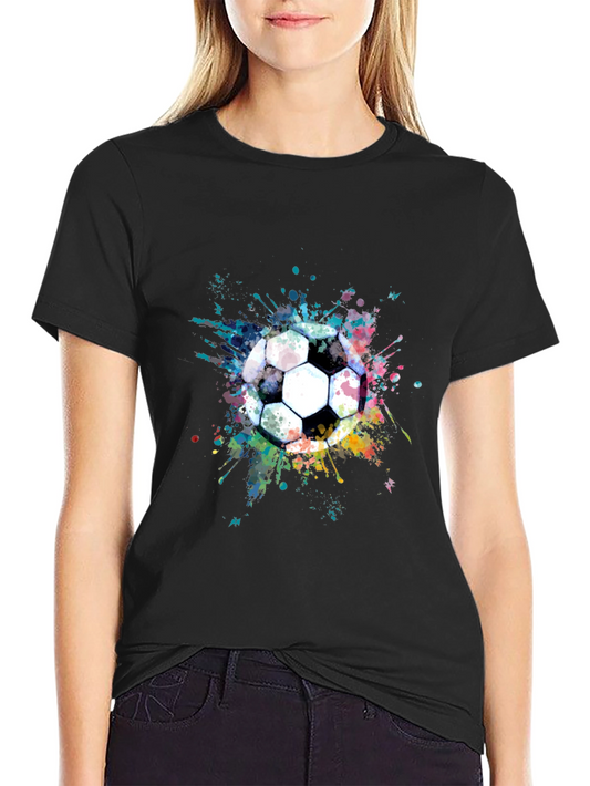 Soccer Splash Tee - Artistic Football Graphic T-Shirt