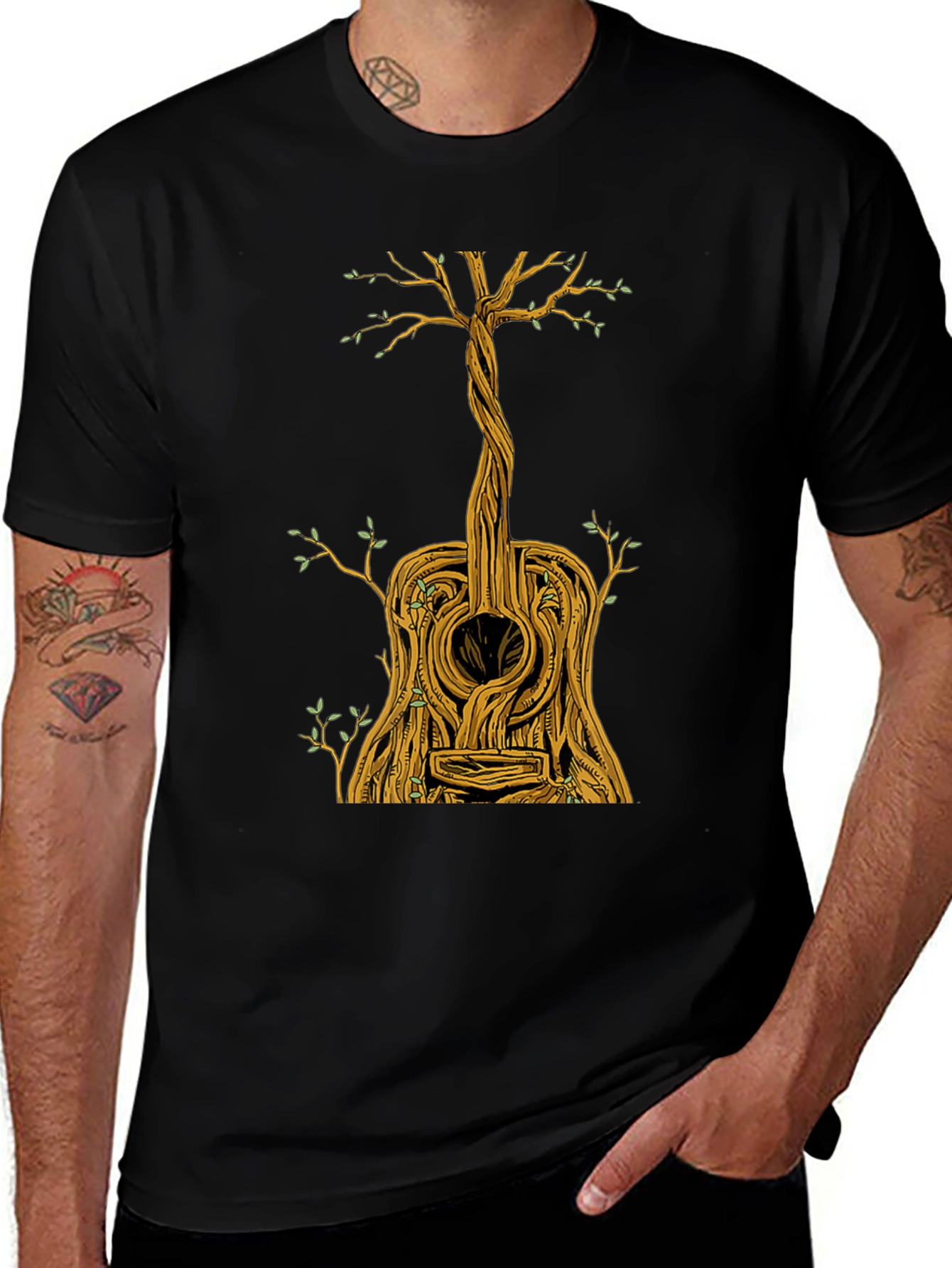Guitar Tree Graphic Tee - Music Lovers T-Shirt
